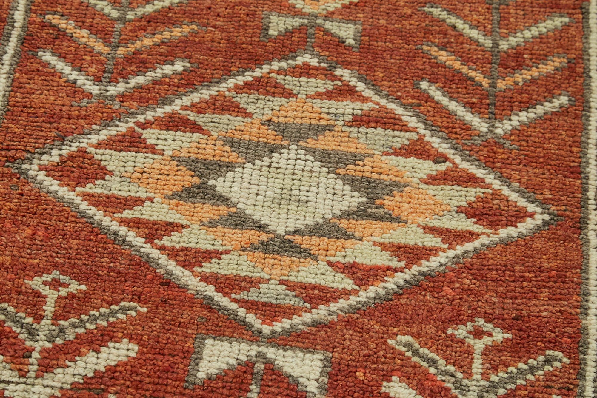 Handmade Wool Area Rug | Turkish Vintage Rug With Durable Cotton Weave 2'11''x12'0''