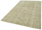 Handmade Wool Area Rug - Vintage Cotton Rug, Beige Area Carpet 5'4''x8'9''