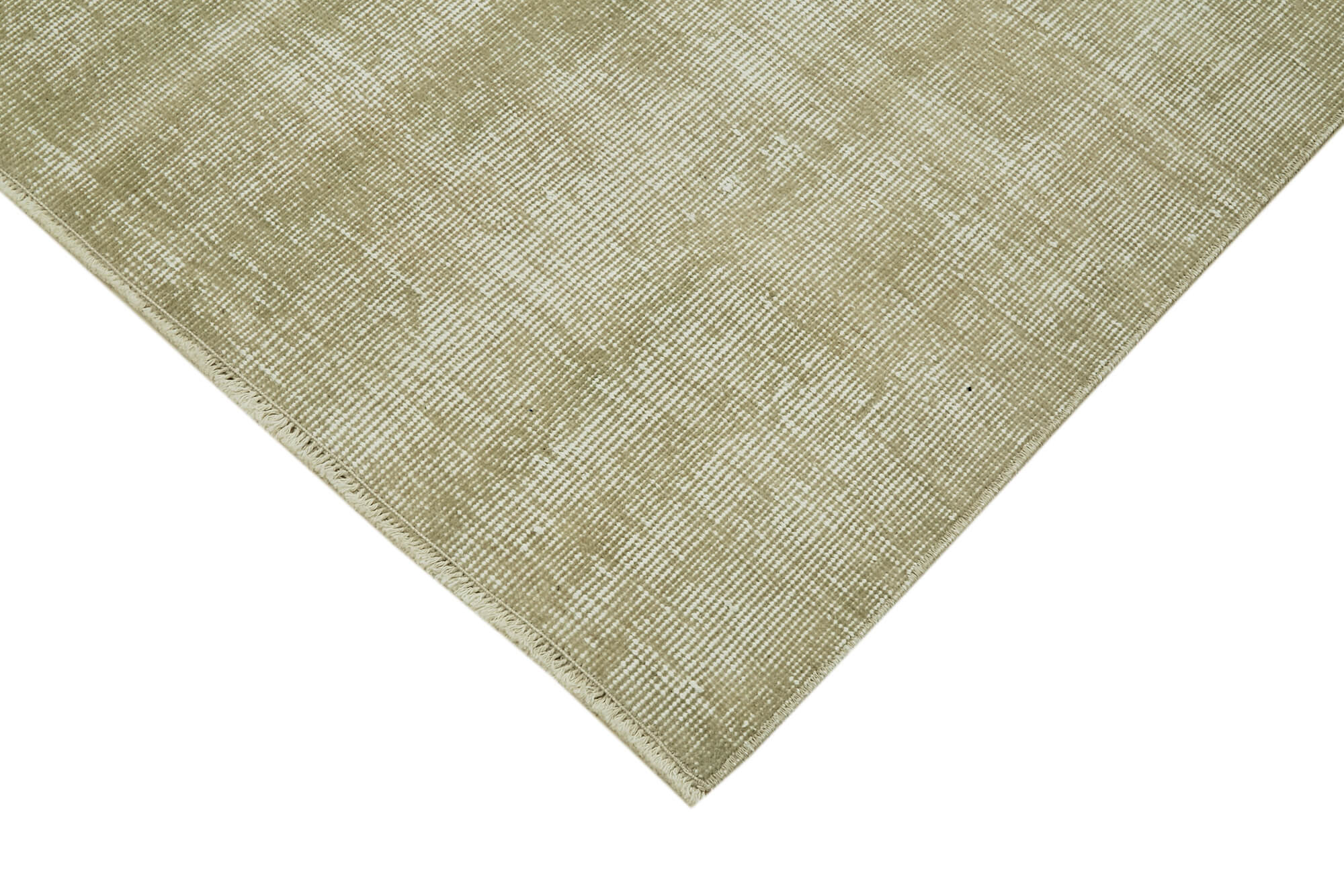 Handmade Wool Area Rug - Vintage Cotton Rug, Beige Area Carpet 5'4''x8'9''