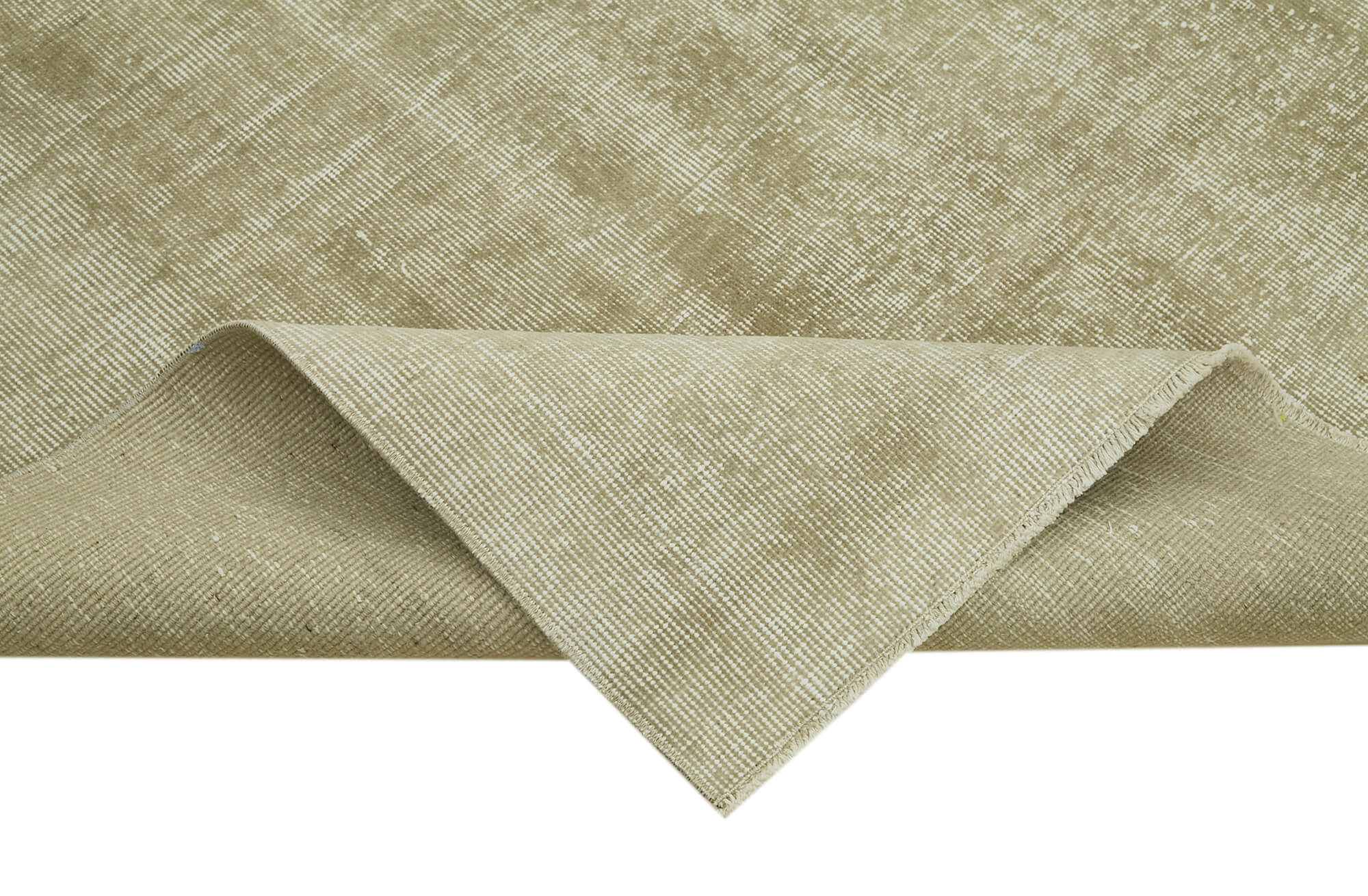 Handmade Wool Area Rug - Vintage Cotton Rug, Beige Area Carpet 5'4''x8'9''