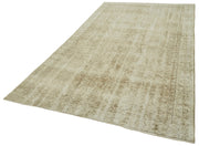 Vintage Wool Area Rug – Handmade Cotton Rug | Beige Vintage Carpet 5x9