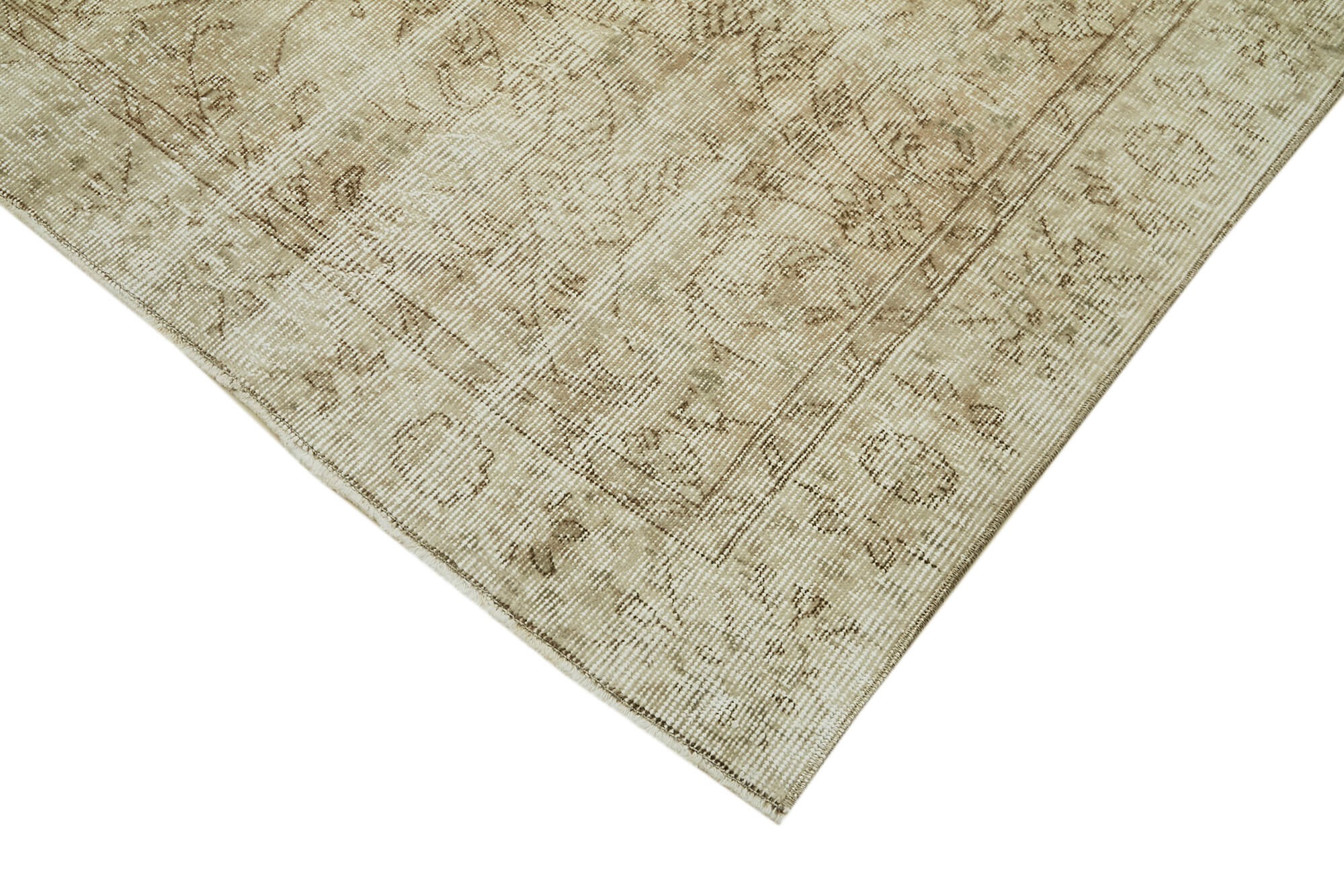 Vintage Wool Area Rug – Handmade Cotton Rug | Beige Vintage Carpet 5x9