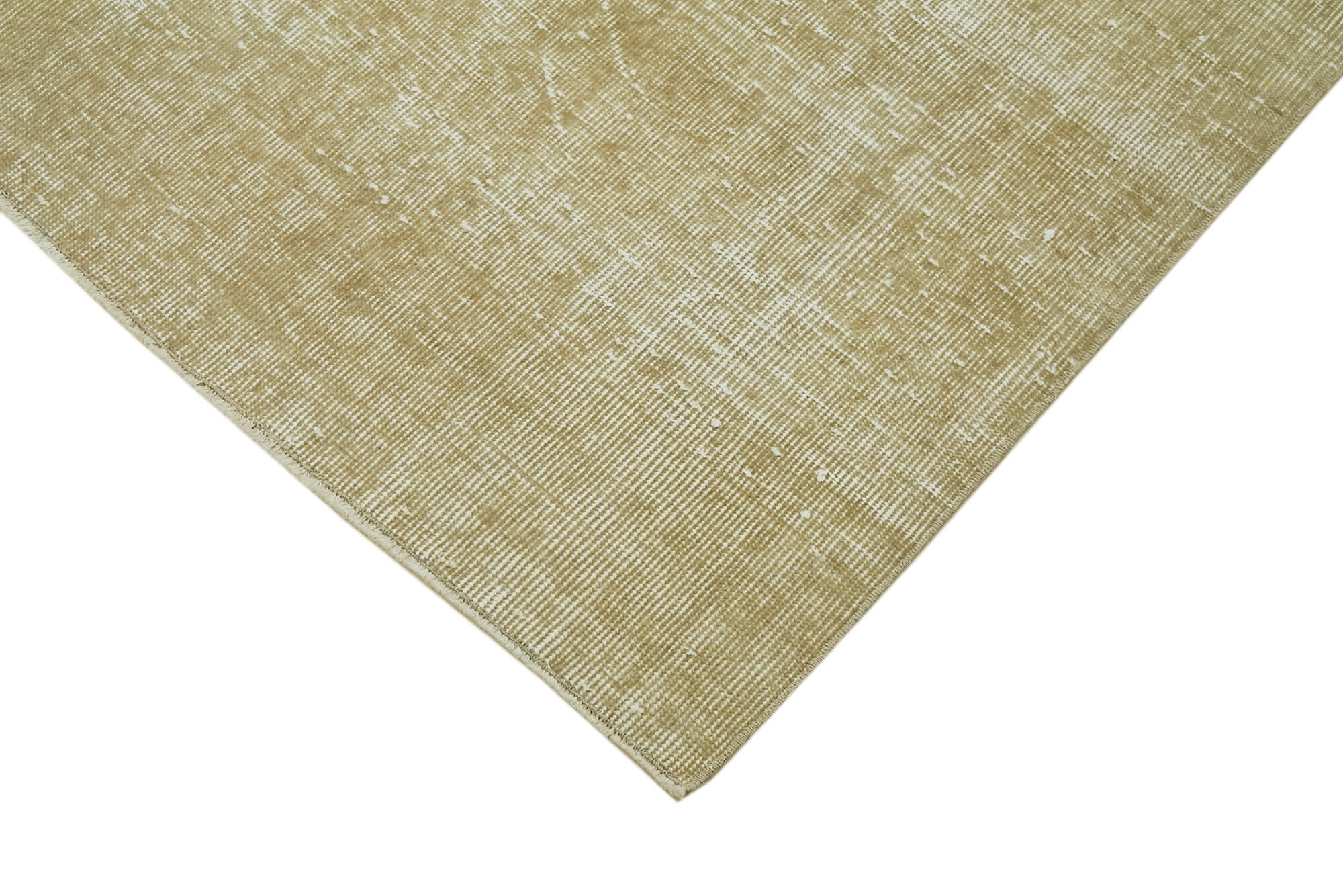 Handmade Vintage Area Rug – Beige Wool Carpet, Cotton Blend, 5'1''x8'3''