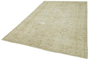 Vintage Cotton Wool Rug – Handmade Area Rug 6'0'' x 9'7'' Beige Woven Carpet