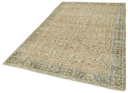 Handmade Wool Area Rug | Turkish Hand Knotted Carpet – Classic Beige Cotton Rug
