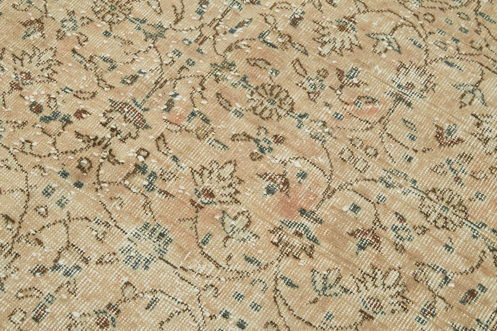 Handmade Wool Area Rug | Turkish Hand Knotted Carpet – Classic Beige Cotton Rug