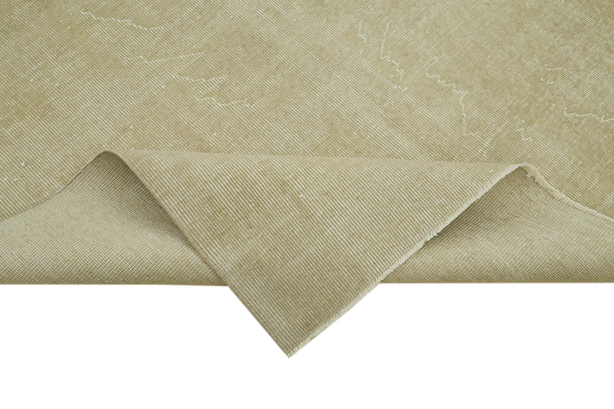 Handmade Wool Area Rug – Vintage Cotton Rug, Beige Area Carpet 5'6''x8'9''