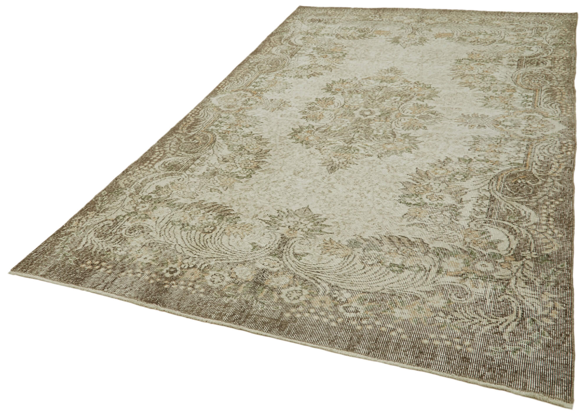 Handmade Wool Area Rug | Traditional Hand Knotted Turkish Wool Rug 5'7''x9'7''