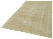 Handmade Wool Area Rug - Vintage Cotton Rug With Hand Dyed Colors, Beige