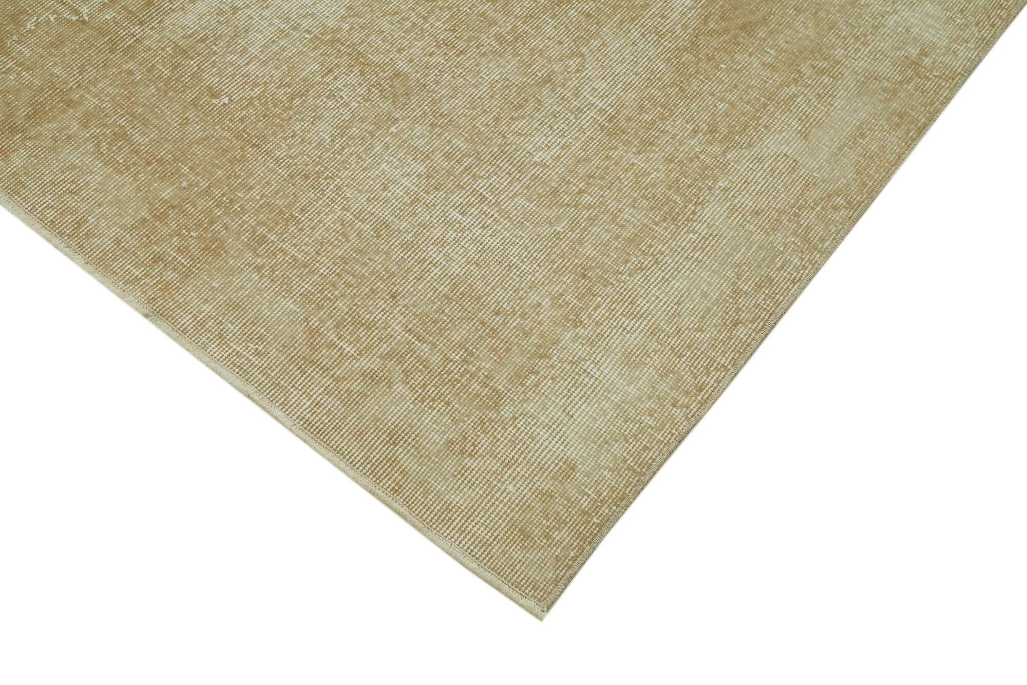 Handmade Wool Area Rug - Vintage Cotton Rug With Hand Dyed Colors, Beige