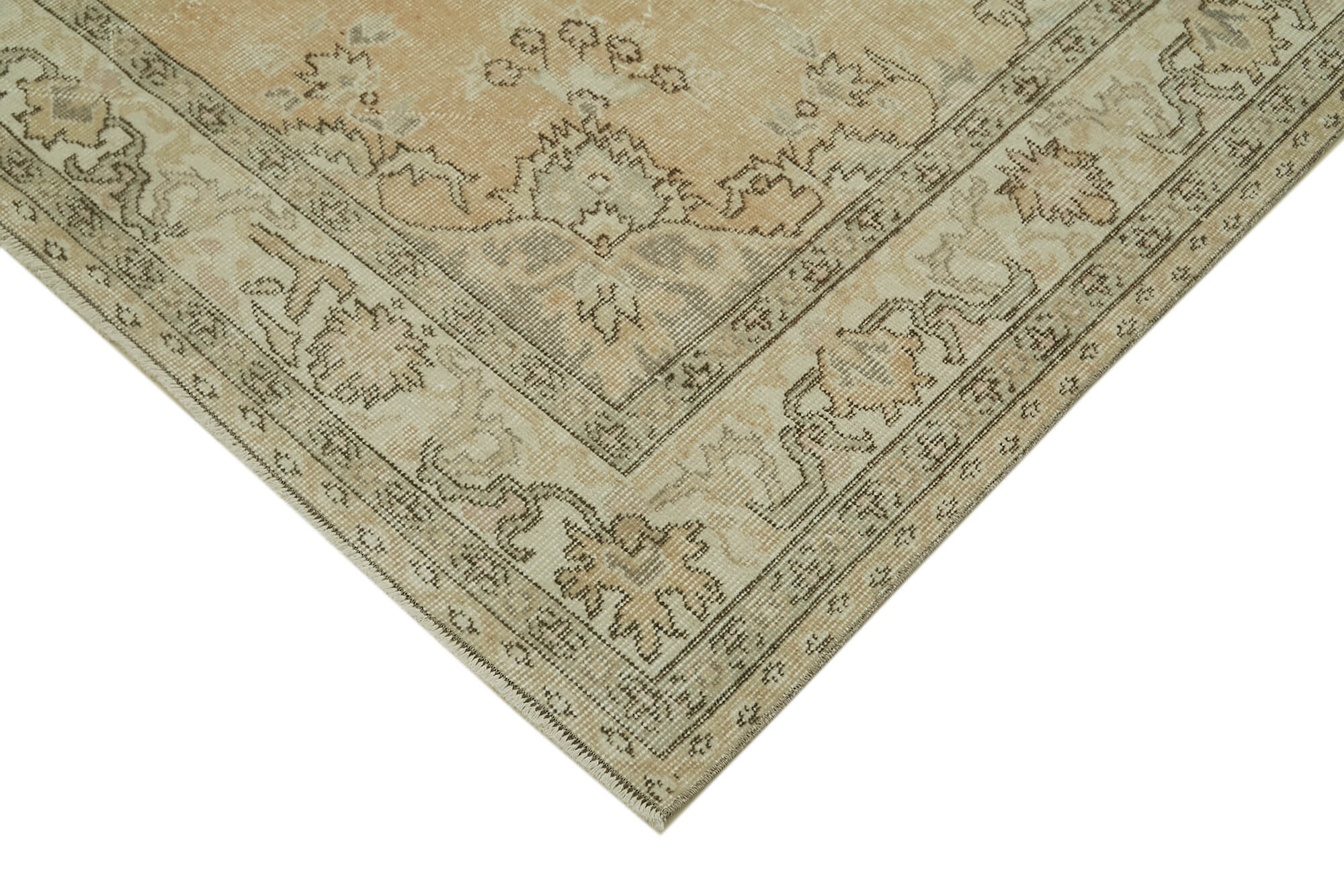 Handmade Wool Area Rug – Vintage Cotton Rug | Beige Area Carpet, Durable Cotton Weave