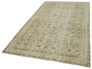 Vintage Handmade Area Rug | Durable Cotton Wool Carpet – Neutral Beige Hand Woven Turkish Rug