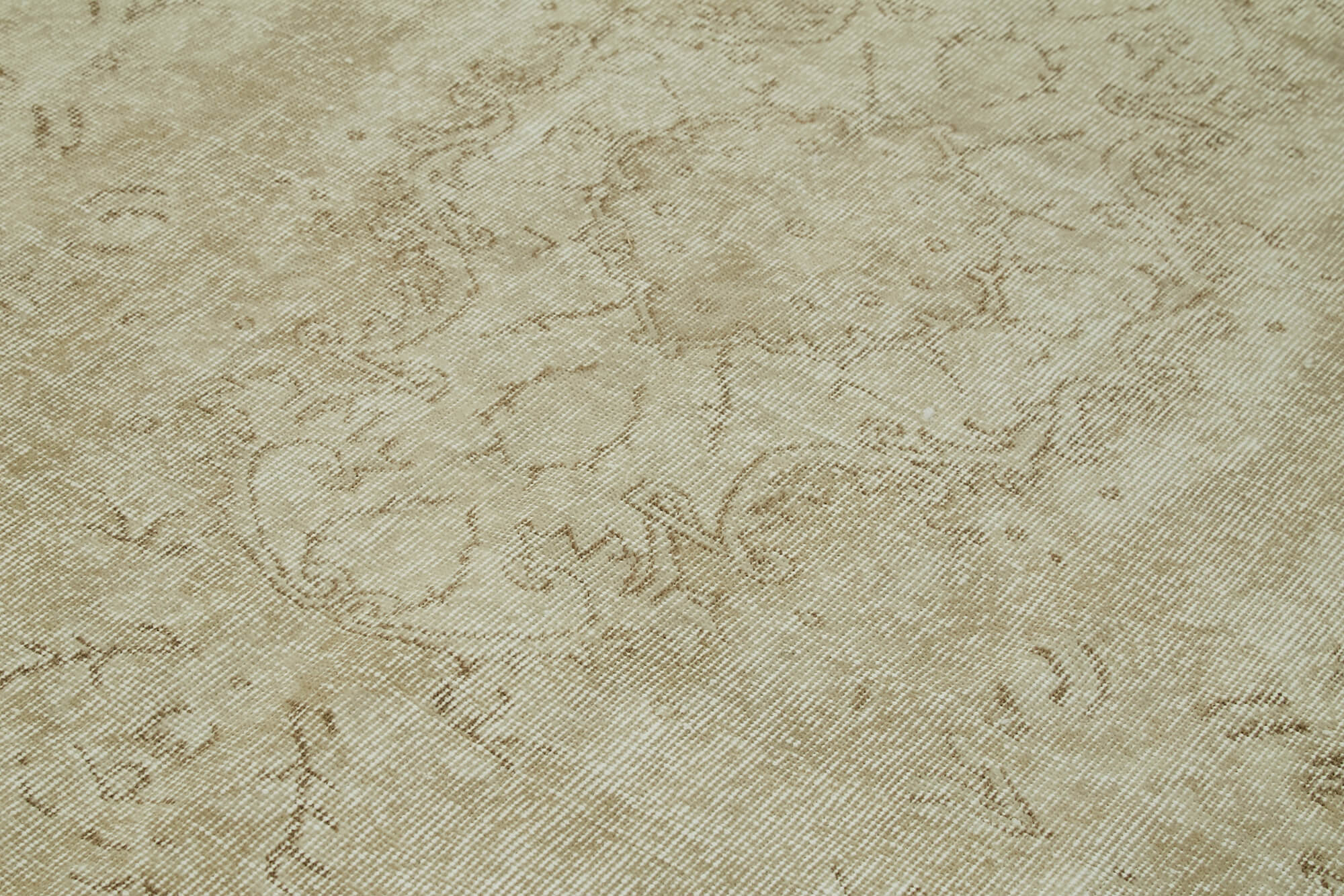 Handmade Wool Area Rug – Vintage Cotton Rug, Beige Wool Carpet 5'9''x9'0''