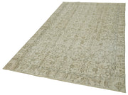Handmade Wool Area Rug – Vintage Cotton Rug Beige 5'5''x9'3'' Bohemian Style