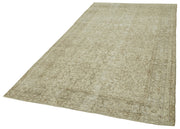 Handmade Wool Area Rug – Vintage Cotton Rug 5'0'' x 9'3'' Beige Classic Carpet