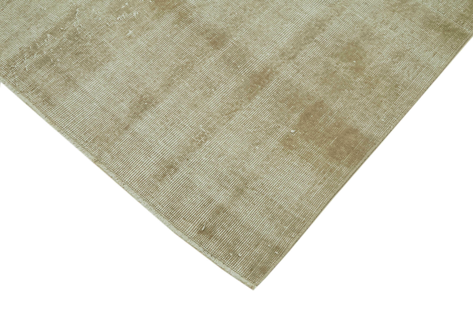 Handmade Vintage Area Rug – Beige Cotton Wool Blend, 5'0'' x 8'1'' | Turkish Hand Knotted