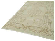 Handmade Wool Area Rug – Vintage Cotton Rug | Beige Area Carpet 5'6''x9'8''
