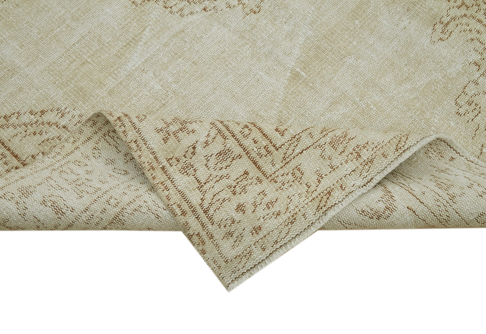 Handmade Wool Area Rug – Vintage Cotton Rug With Soft Wool Texture & Durable Cotton Weave 5'5''x8'8''