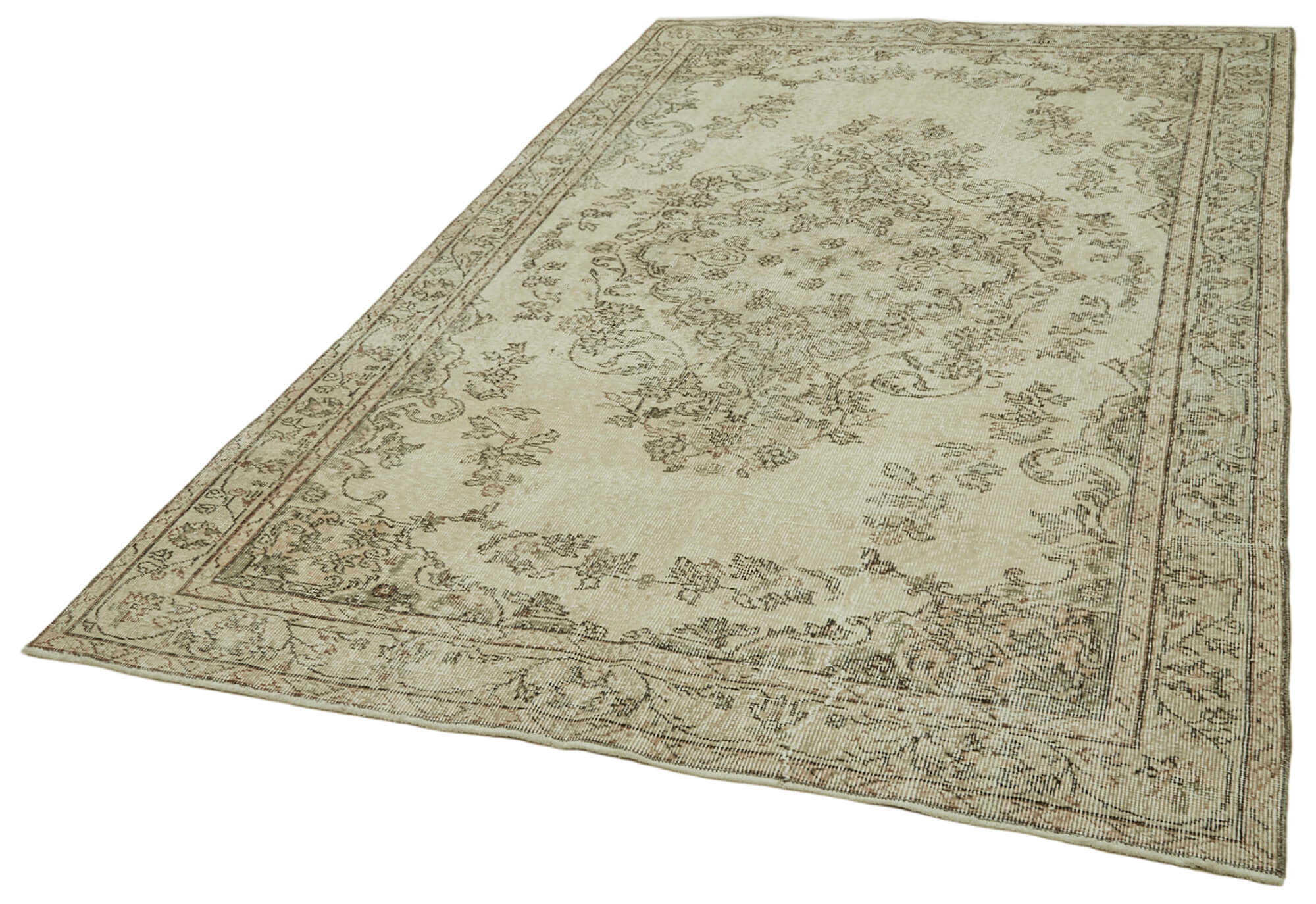 Handmade Wool Area Rug | Classic Vintage Carpet – Soft Wool Carpet, Boho Style Rug 5'9''x9'2''
