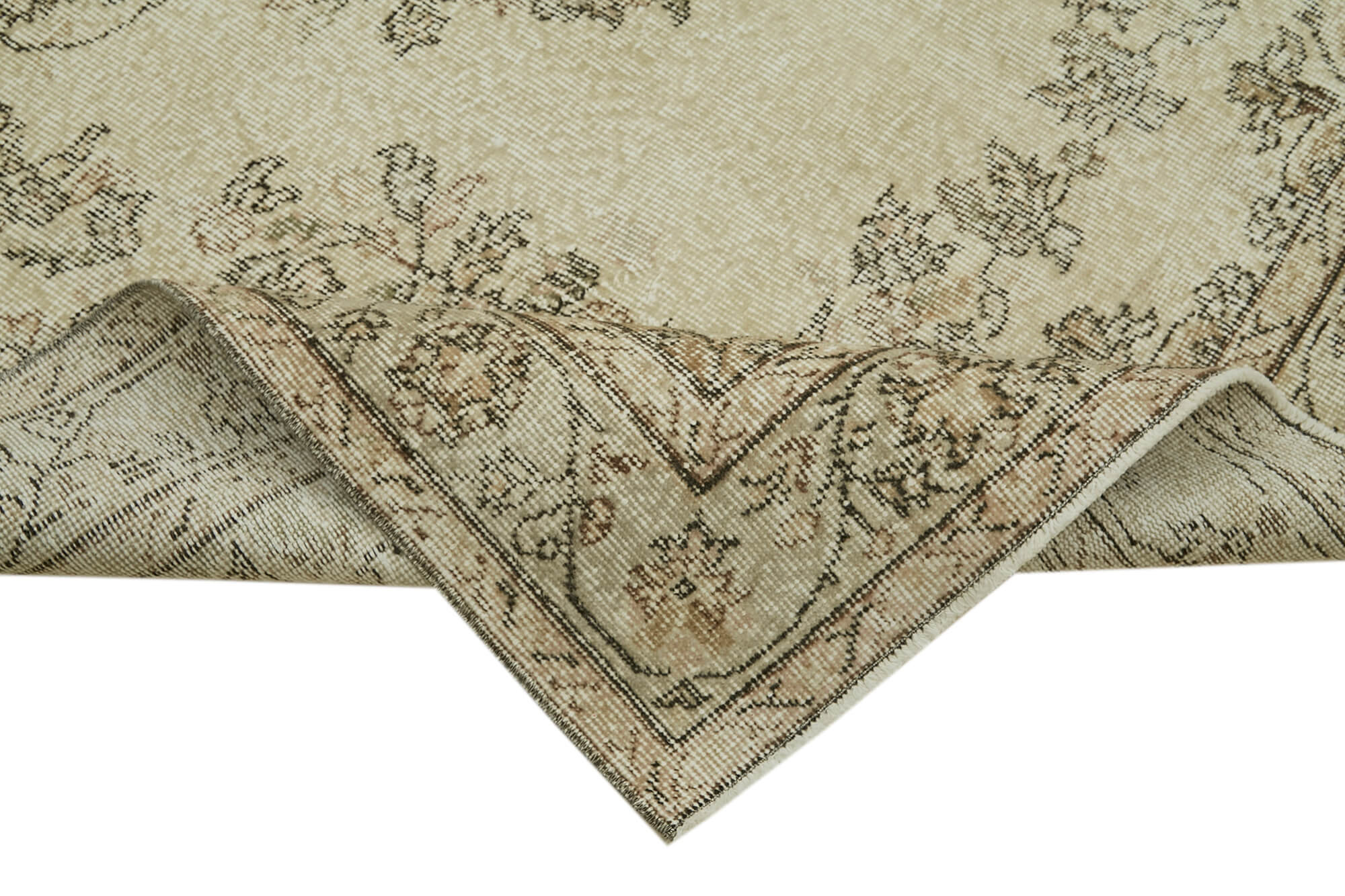Handmade Wool Area Rug | Classic Vintage Carpet – Soft Wool Carpet, Boho Style Rug 5'9''x9'2''