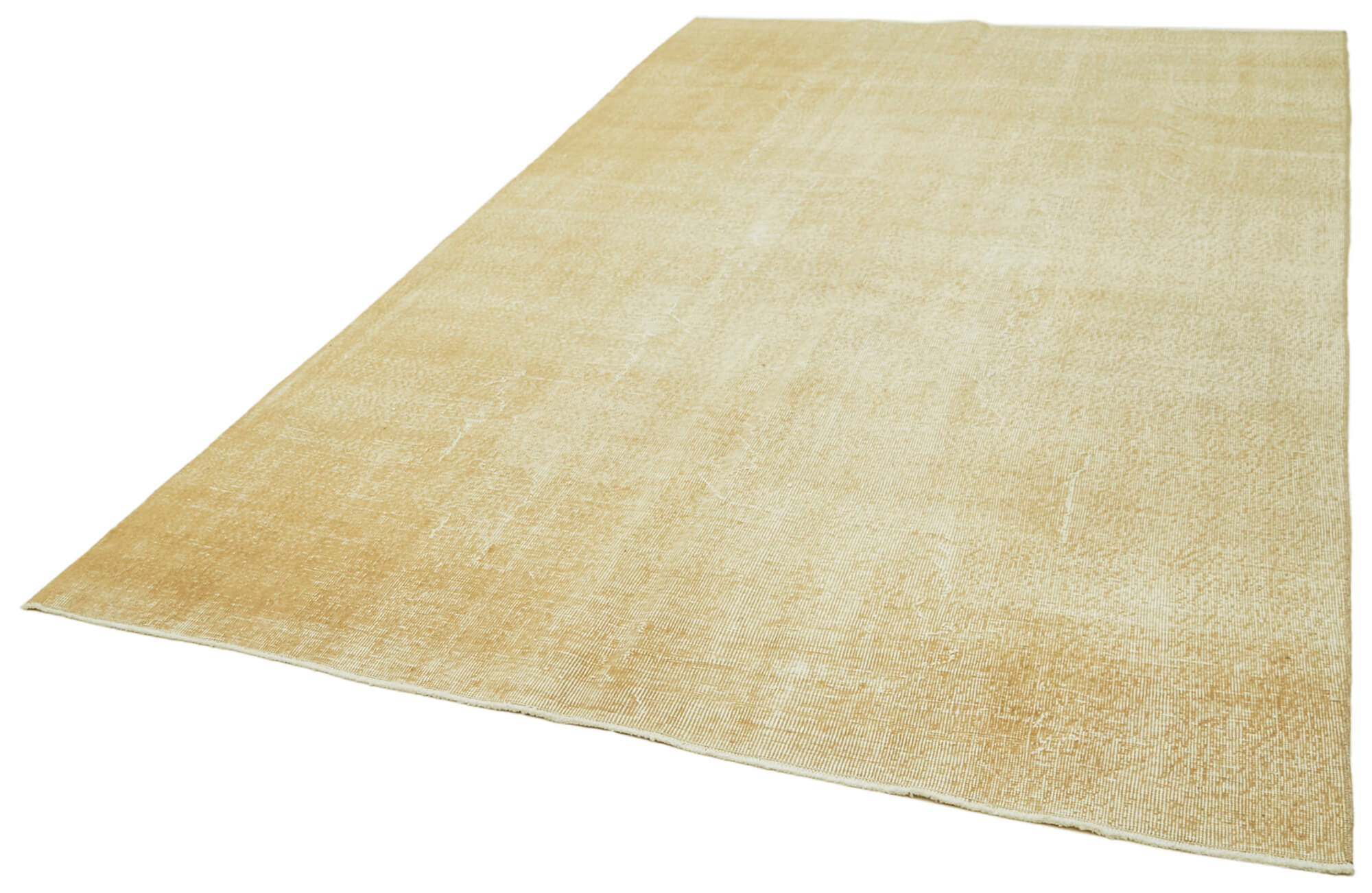 Vintage Cotton Wool Rug – Handmade Beige Wool Area Rug 6'6'' x 10'1''