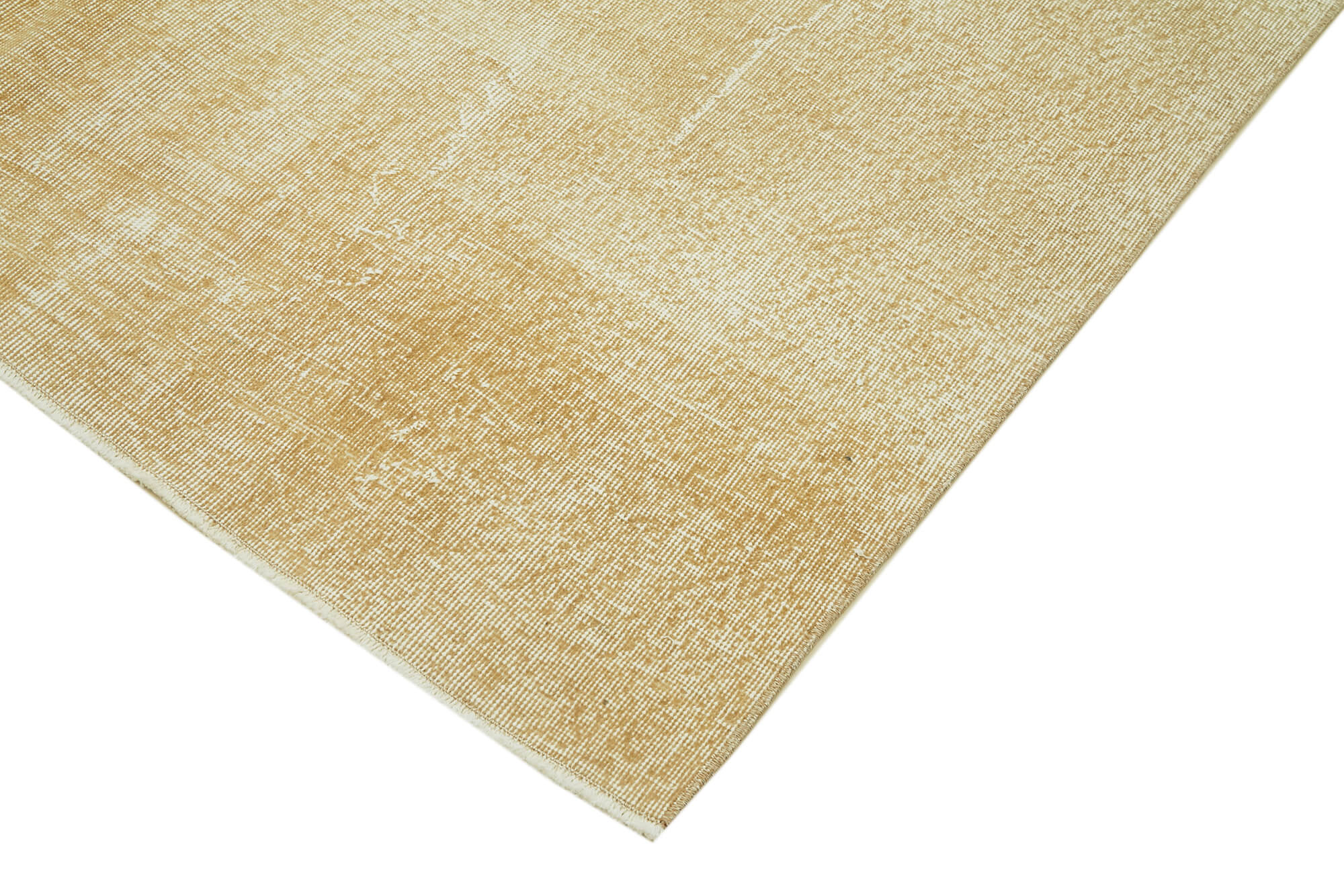 Vintage Cotton Wool Rug – Handmade Beige Wool Area Rug 6'6'' x 10'1''