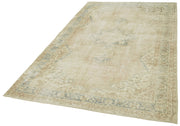Handmade Wool Area Rug – Vintage Cotton Rug Beige 5'4''x9'3'' Durable Cotton Weave