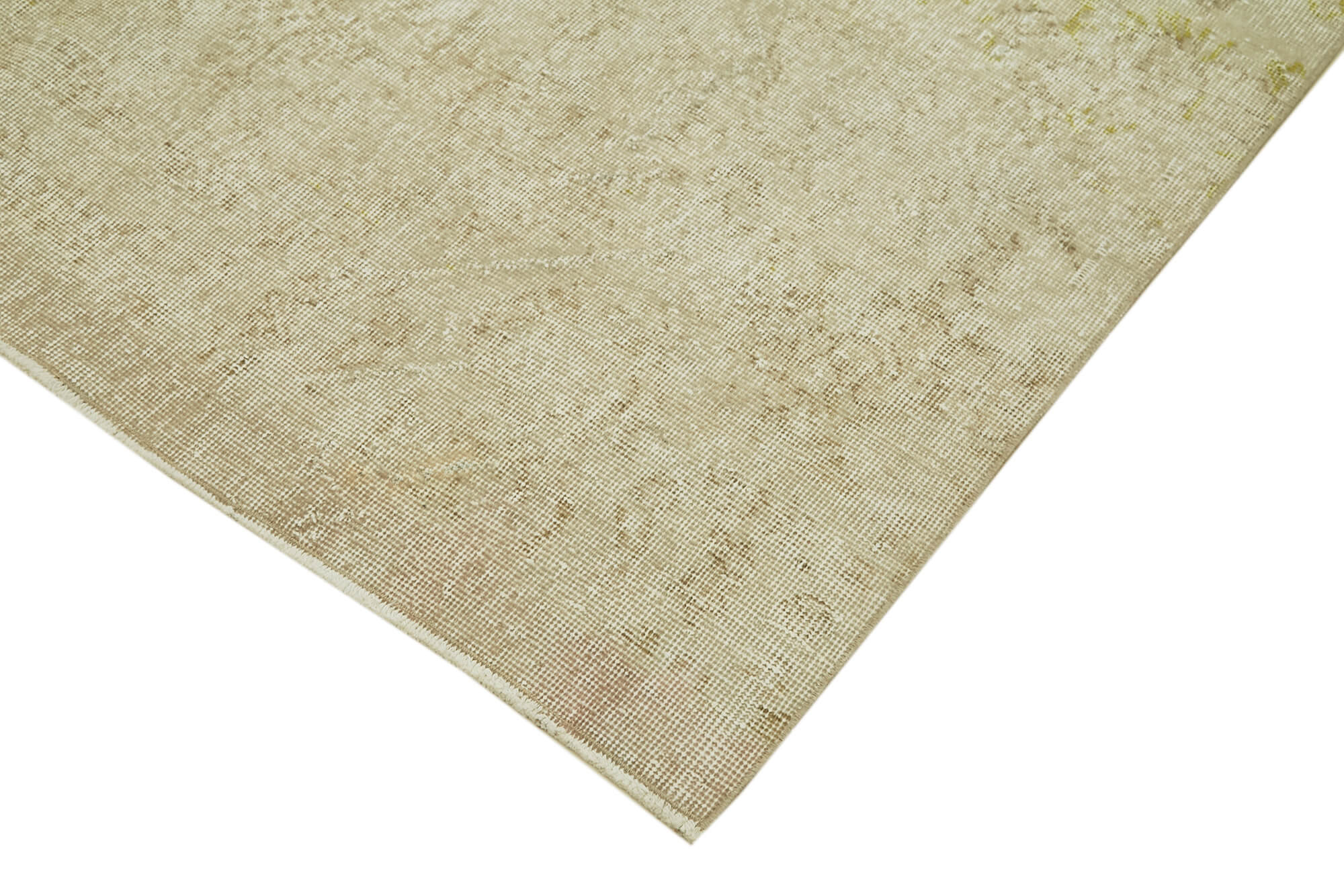 Vintage Cotton Wool Rug - Handmade Area Rug 6'0'' x 9'9'' Beige Turkish Wool Carpet