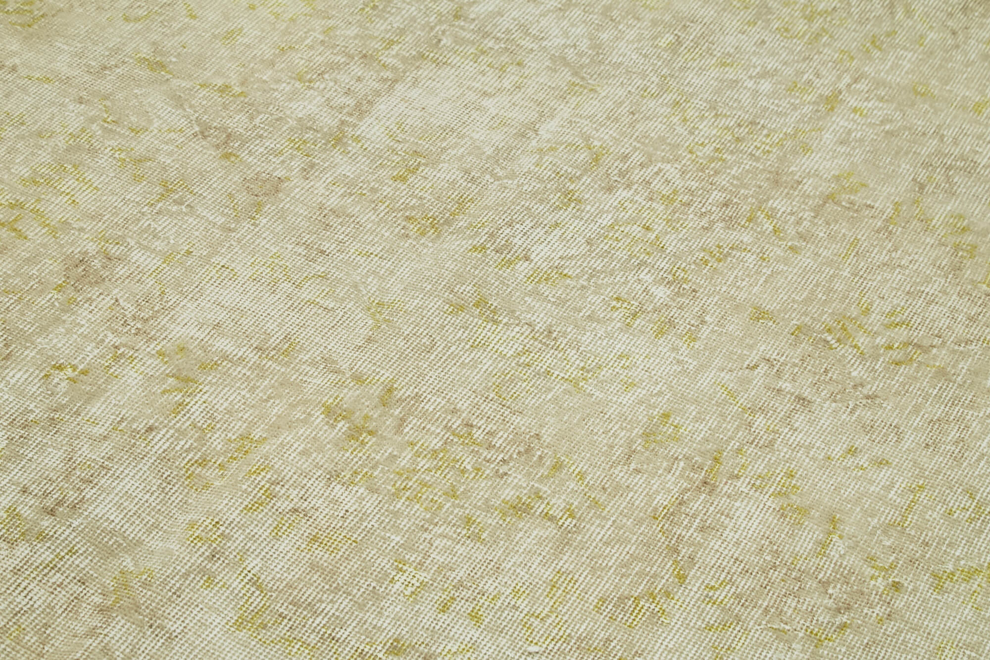 Vintage Cotton Wool Rug - Handmade Area Rug 6'0'' x 9'9'' Beige Turkish Wool Carpet