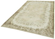 Handmade Wool Area Rug – Vintage Cotton Rug Beige 5'9'' x 9'7'' Soft Durable