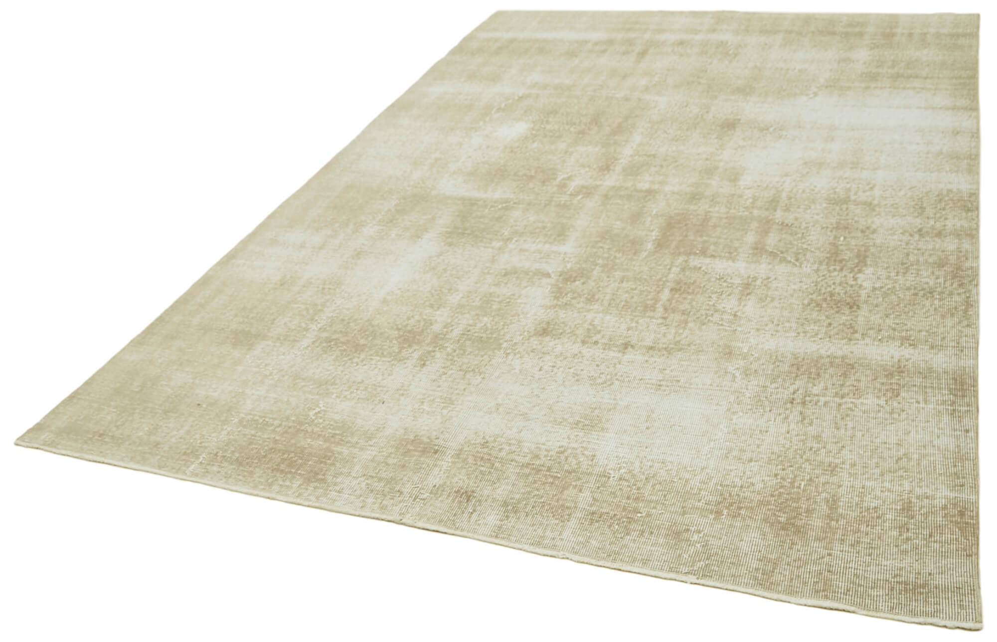 Vintage Handmade Area Rug – Beige Cotton Wool Carpet | Hand Woven Turkish Vintage Rug 6'8''x9'10''