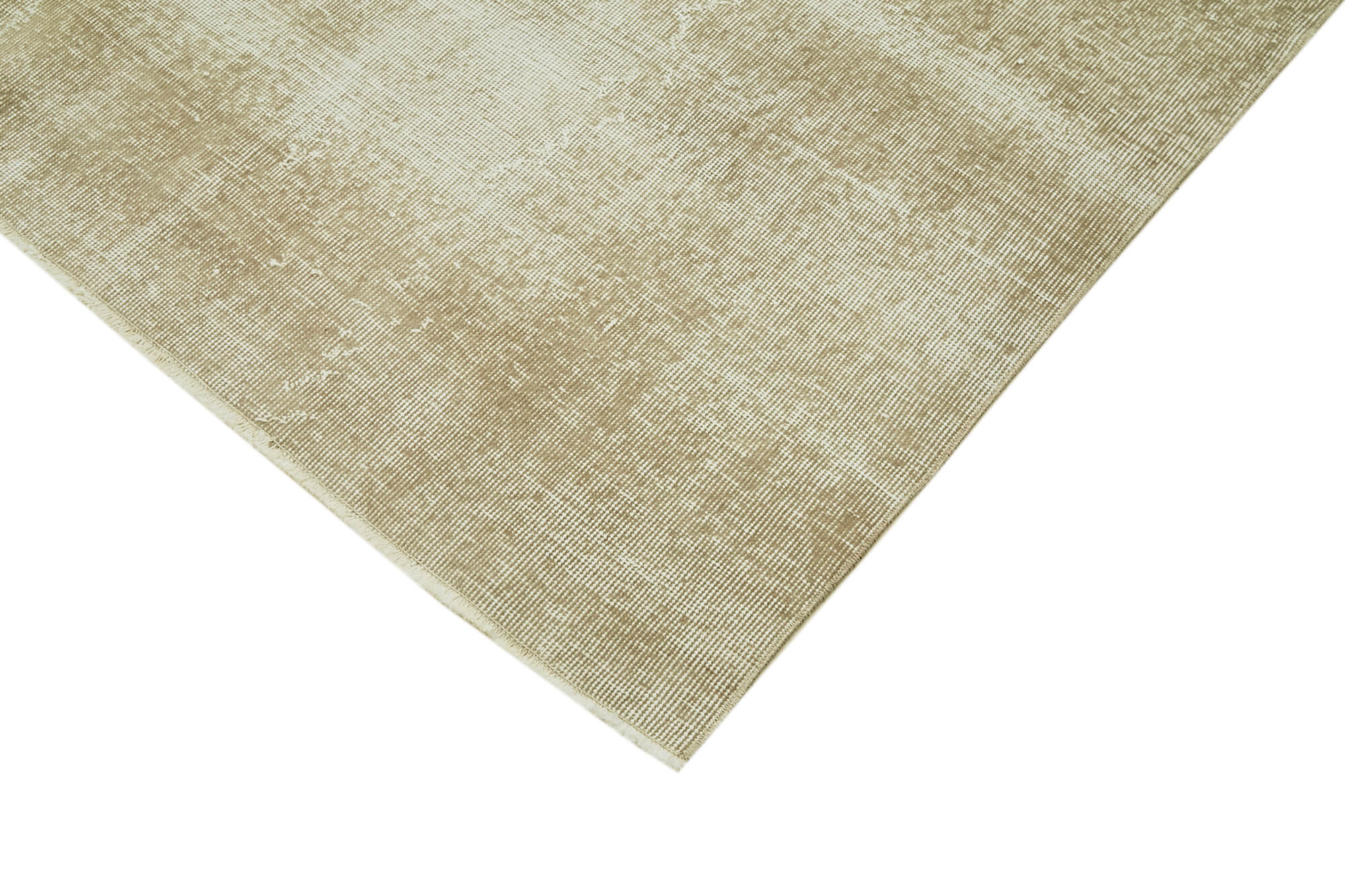 Vintage Handmade Area Rug – Beige Cotton Wool Carpet | Hand Woven Turkish Vintage Rug 6'8''x9'10''