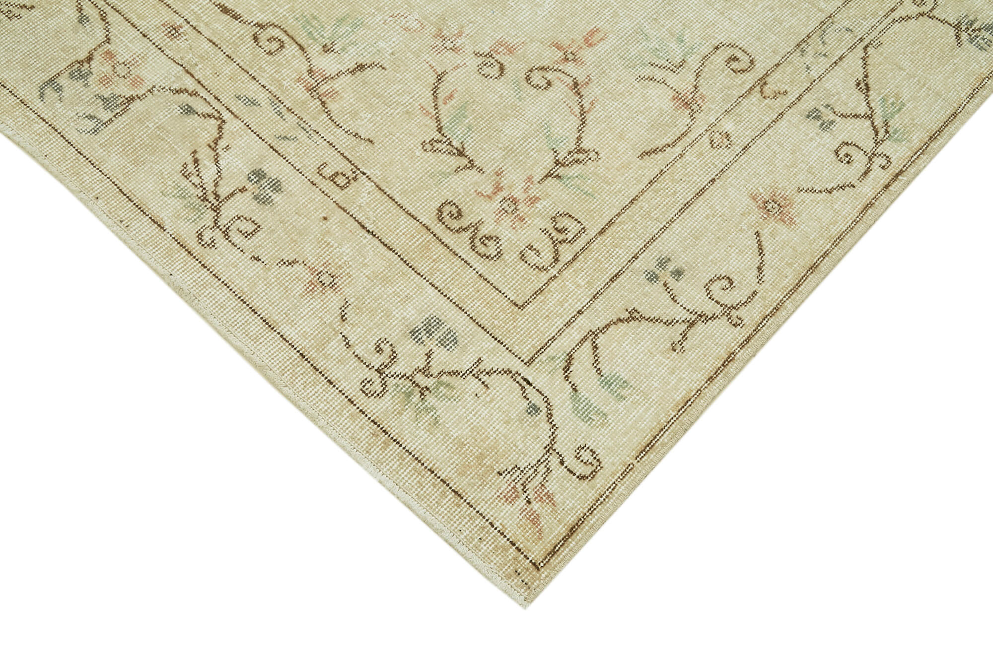 Vintage Cotton Wool Rug – Handmade Area Rug 5'3''x9'6'' | Durable Cotton Weave & Soft Wool
