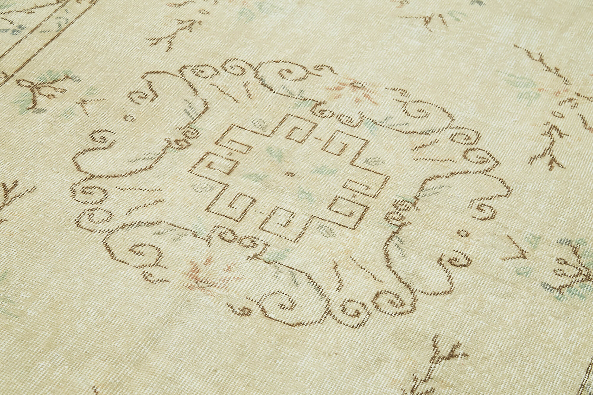Vintage Cotton Wool Rug – Handmade Area Rug 5'3''x9'6'' | Durable Cotton Weave & Soft Wool