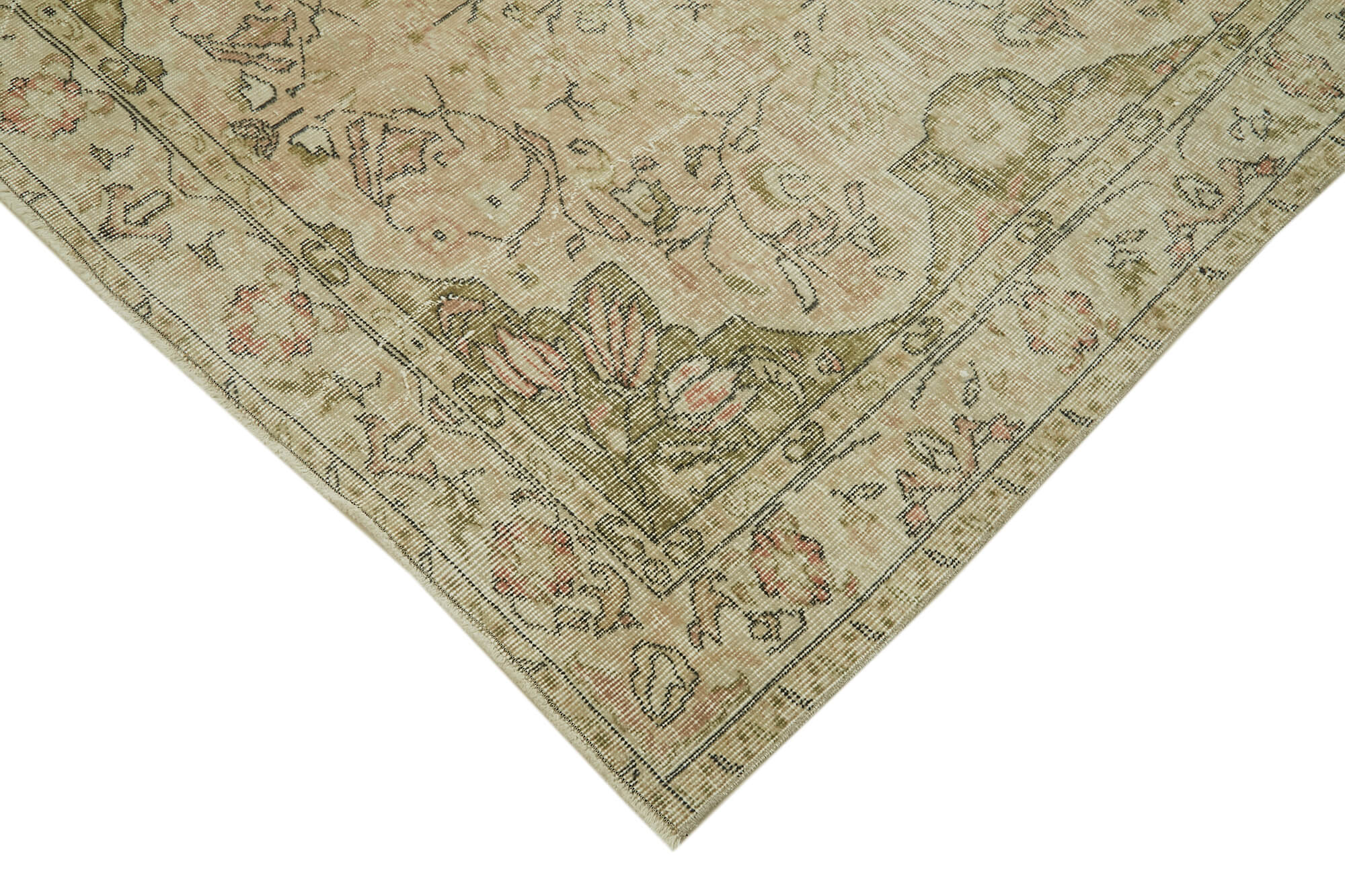 Handmade Wool Area Rug | Traditional Hand Knotted Carpet – Natural Fiber Rug in Beige Tone