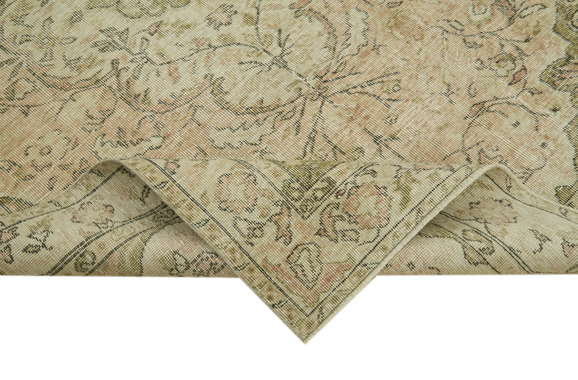 Handmade Wool Area Rug | Traditional Hand Knotted Carpet – Natural Fiber Rug in Beige Tone
