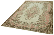 Handmade Wool Area Rug – Vintage Cotton Rug With Soft Wool Texture & Durable Cotton Weave 5'7''x8'4''