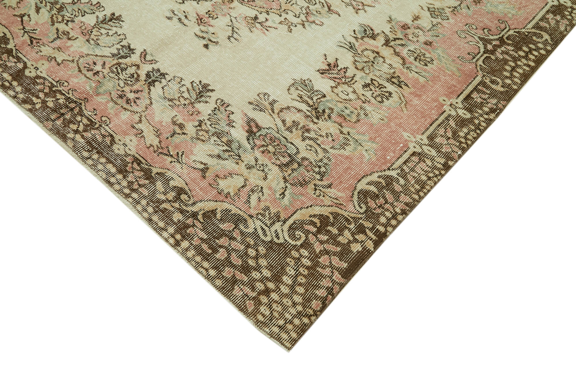 Handmade Wool Area Rug – Vintage Cotton Rug With Soft Wool Texture & Durable Cotton Weave 5'7''x8'4''