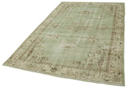 Handmade Wool Area Rug | Traditional Hand Knotted Vintage Cotton Rug 5'4''x8'9'' Beige