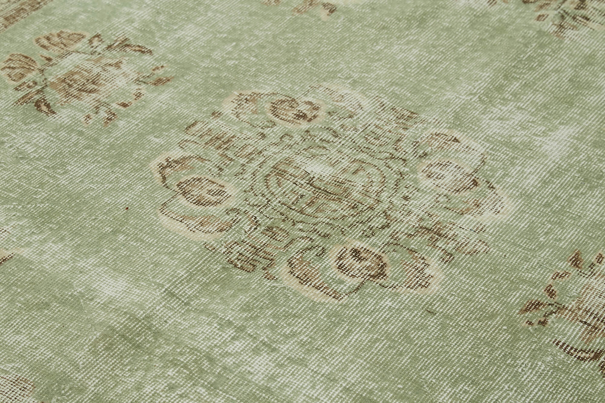 Handmade Wool Area Rug | Traditional Hand Knotted Vintage Cotton Rug 5'4''x8'9'' Beige