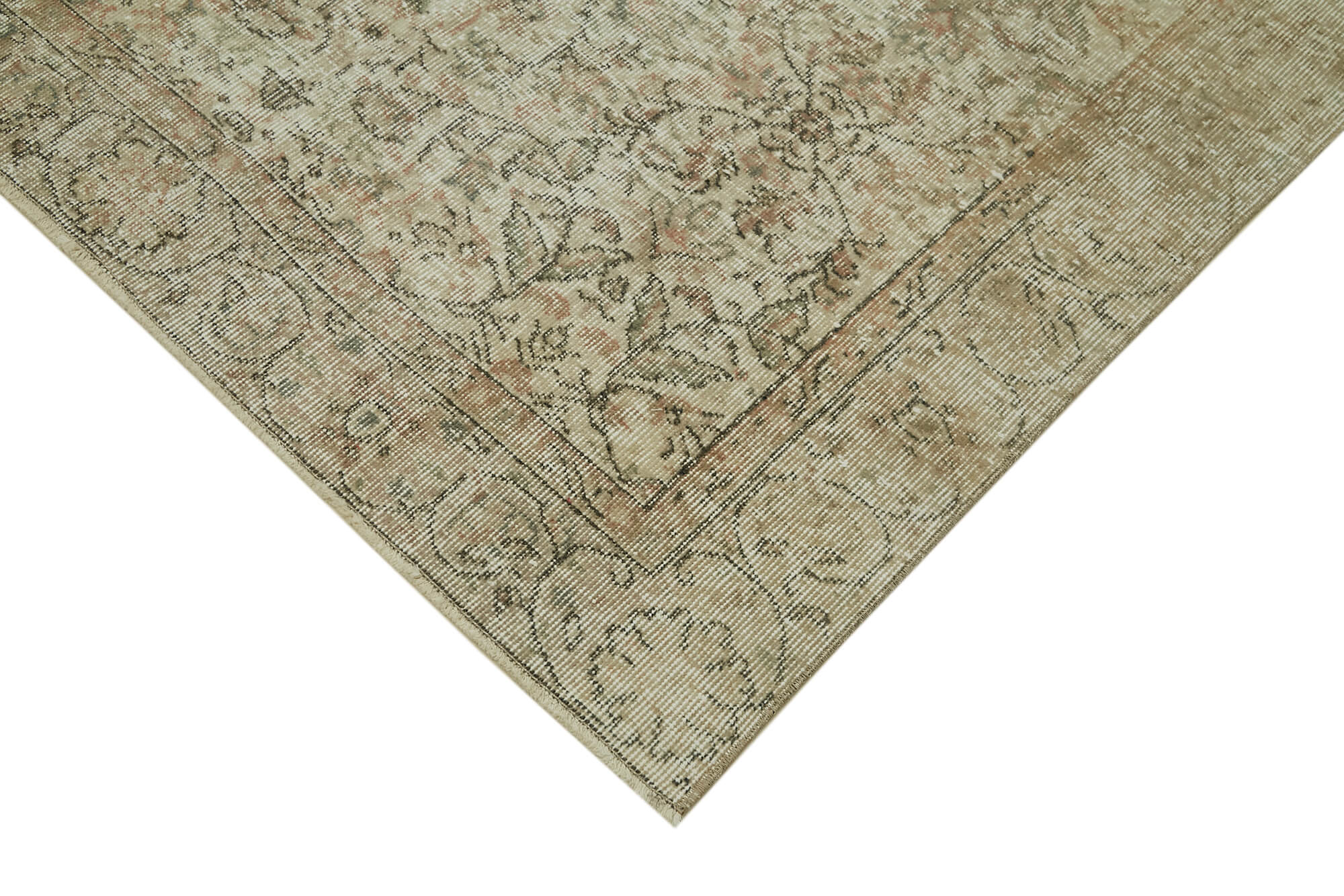 Handmade Wool Area Rug | Traditional Turkish Carpet – Neutral Color Rug 4'11''x8'4''
