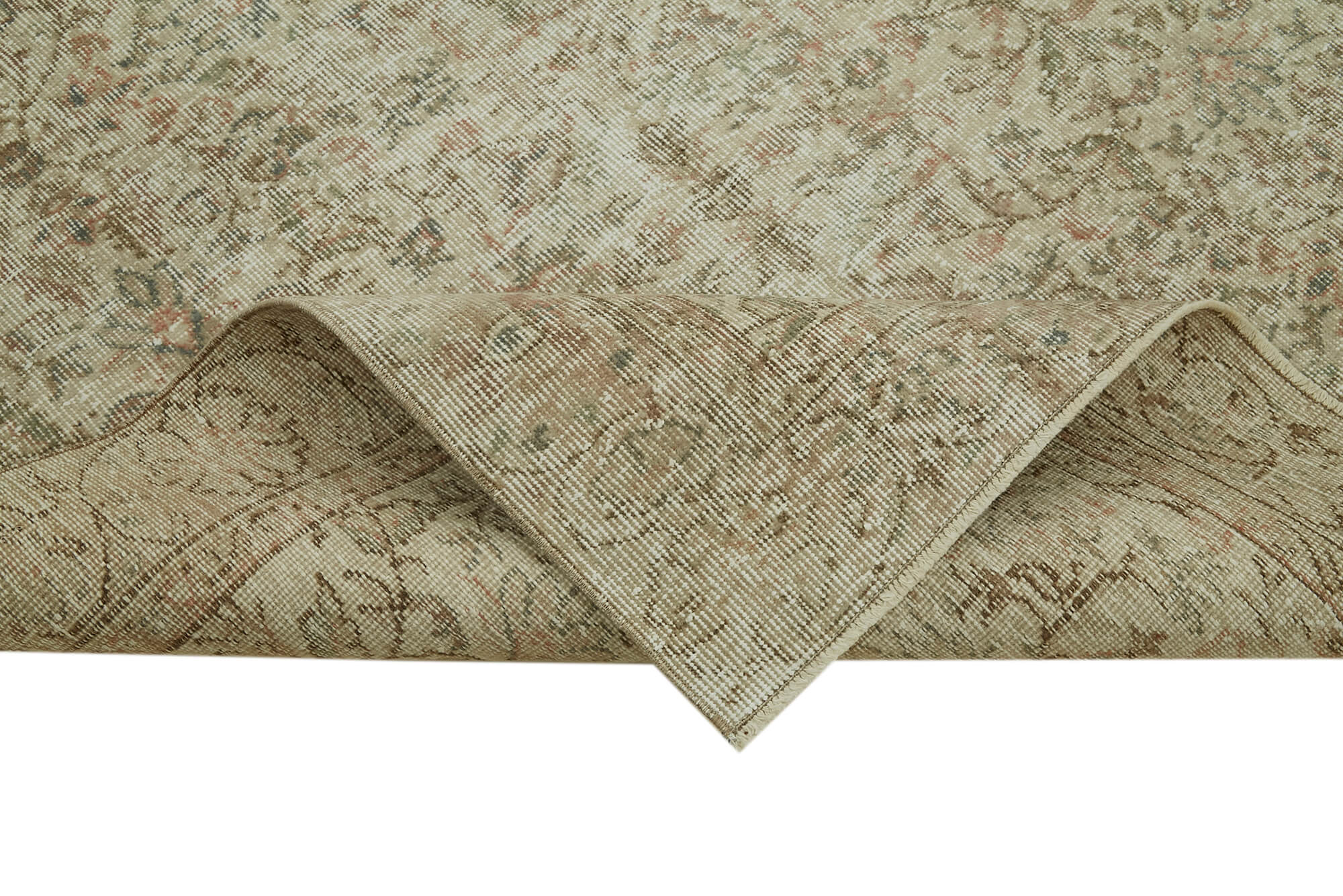 Handmade Wool Area Rug | Traditional Turkish Carpet – Neutral Color Rug 4'11''x8'4''