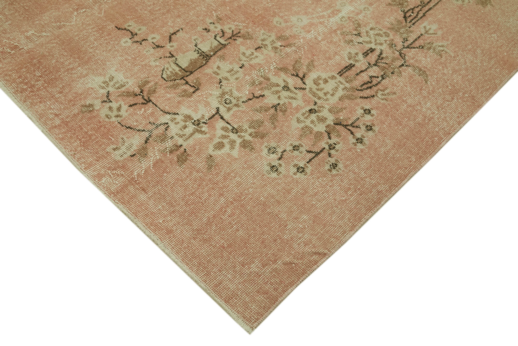 Vintage Handmade Rug – Turkish Handwoven Rug Cotton Wool Carpet 6'9''x10'1''