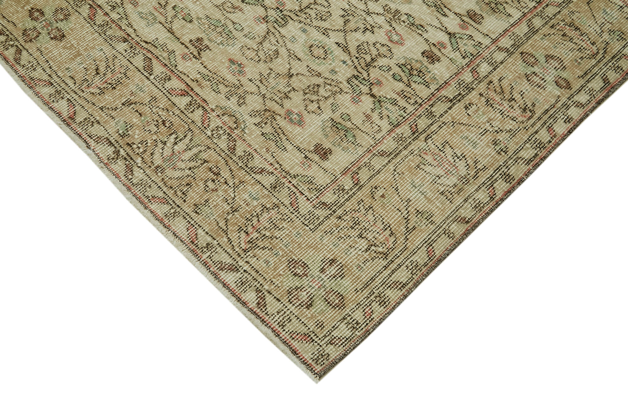 Handmade Wool Area Rug | Turkish Wool Rug - Classic Vintage Carpet Beige