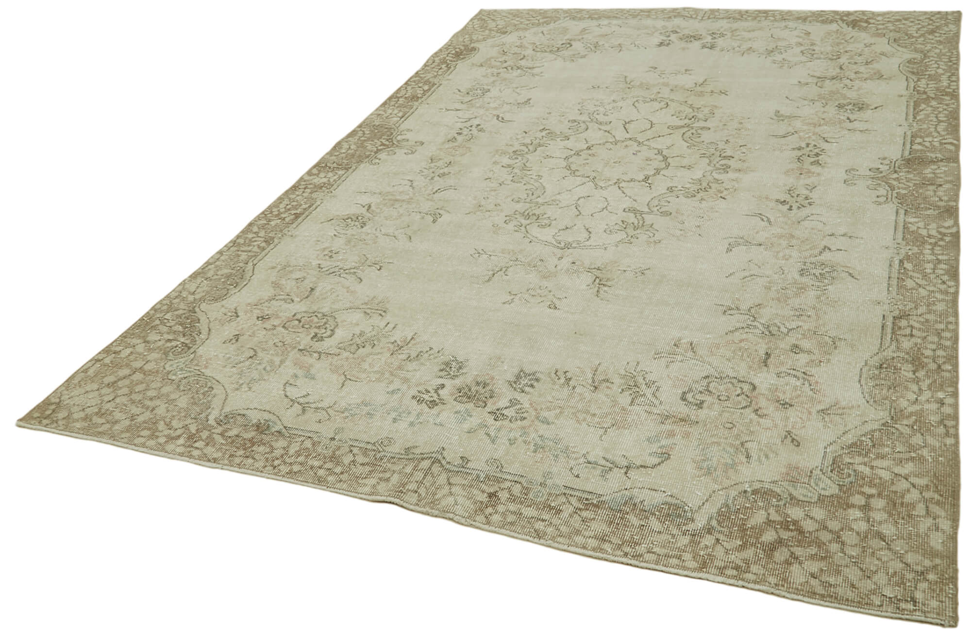 Handmade Wool Area Rug | Traditional Hand Knotted Vintage Cotton Rug 6'7''x10'2''