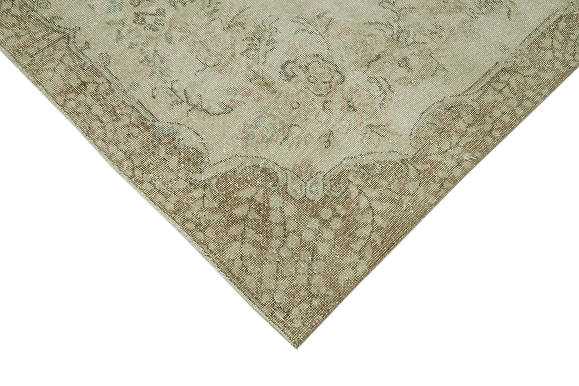 Handmade Wool Area Rug | Traditional Hand Knotted Vintage Cotton Rug 6'7''x10'2''