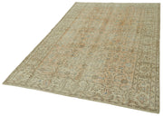 Handmade Wool Area Rug – Vintage Cotton Rug With Soft Wool Carpet, Beige
