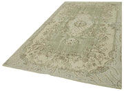 Vintage Wool Area Rug – Handmade Cotton Rug | Turkish Hand Knotted Beige Carpet 5'5''x10'