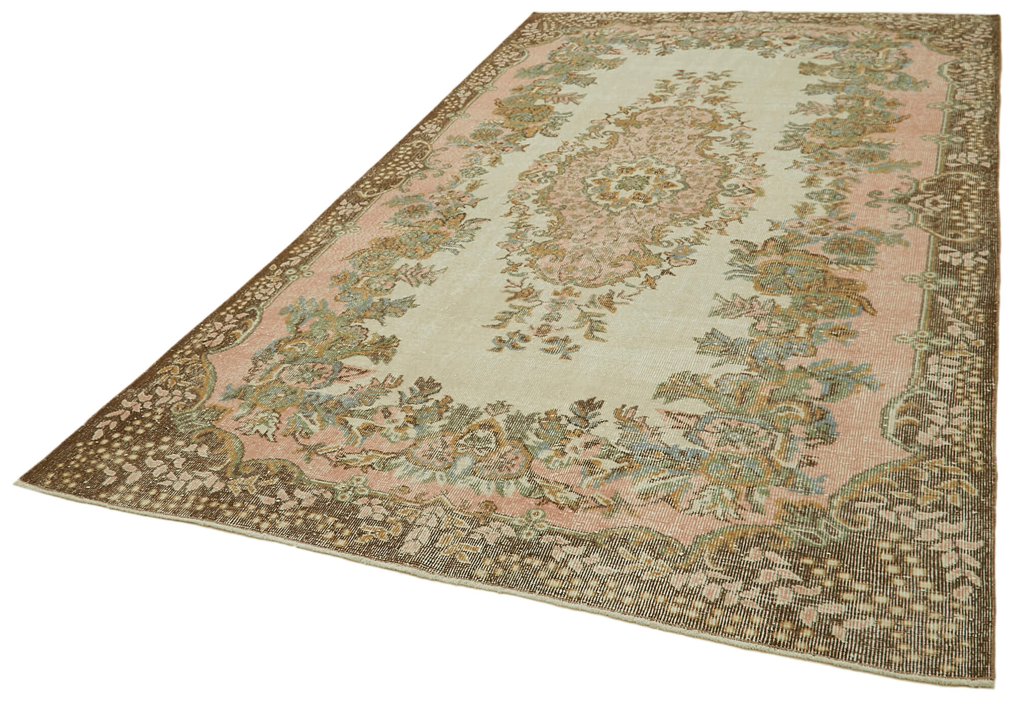 Handmade Wool Area Rug – Classic Vintage Cotton Rug with Durable Cotton Weave 5'10''x9'11''