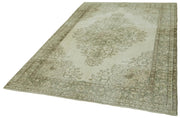 Handmade Wool Area Rug - Natural Wool Carpet, Living Room Carpet, Beige Vintage Rug